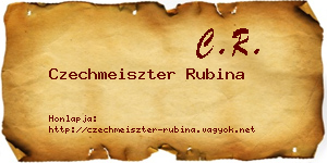 Czechmeiszter Rubina névjegykártya